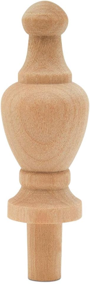 Small Wood Finials, 2-7/8 inch Wooden Finials for Crafting, DIY Décor, and Wooden Finial Crafts, Pack of 12, by Woodpeckers