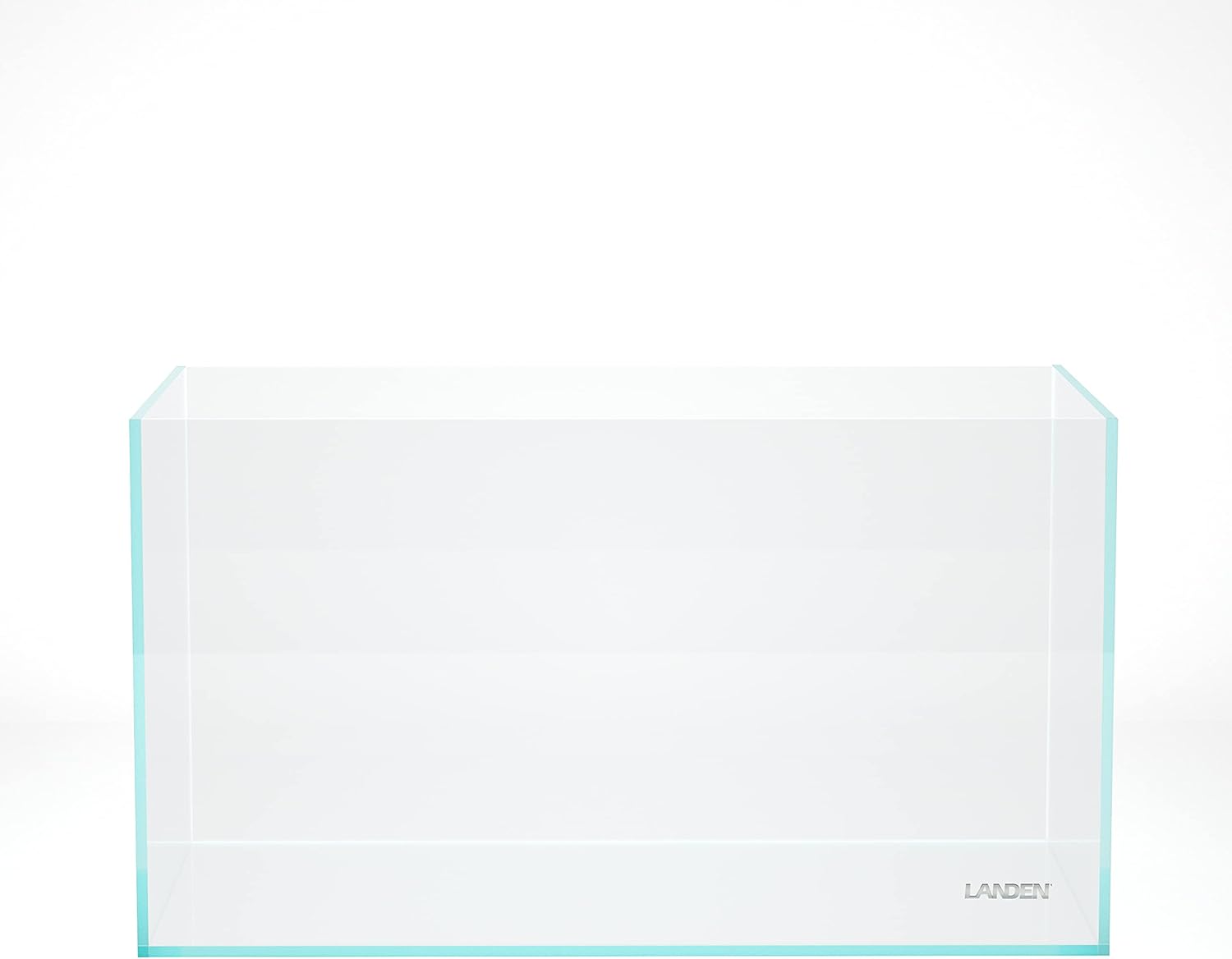 LANDEN 90P 55 Gallon Rimless Low Iron Aquarium Tank,W35.4×D19.7×H19.7 in(90x50x50cm) 10mm Thickness with Black Nano Foam Leveling mat Included