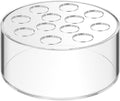 Plant Propagation Station, Wide Cylinder Clear Planter Terrariums with Lid Propagation Vases for Plants Large Plant Water Terrarium Acrylic Flower Vases for Bouquet (12 Holes)