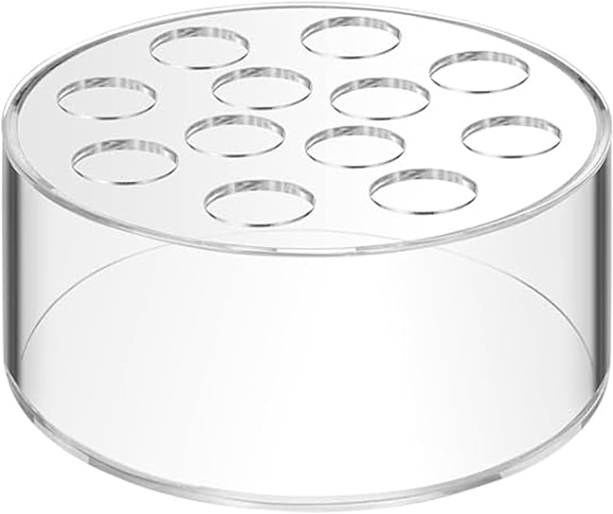 Plant Propagation Station, Wide Cylinder Clear Planter Terrariums with Lid Propagation Vases for Plants Large Plant Water Terrarium Acrylic Flower Vases for Bouquet (12 Holes)