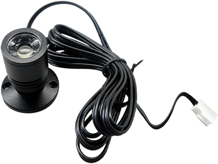 Dimmable 12V LED Mini Spotlights for Display - 1.5W Neutral 4500K, Small Spotlights for Displays with Dimmer, Black - Set of 6