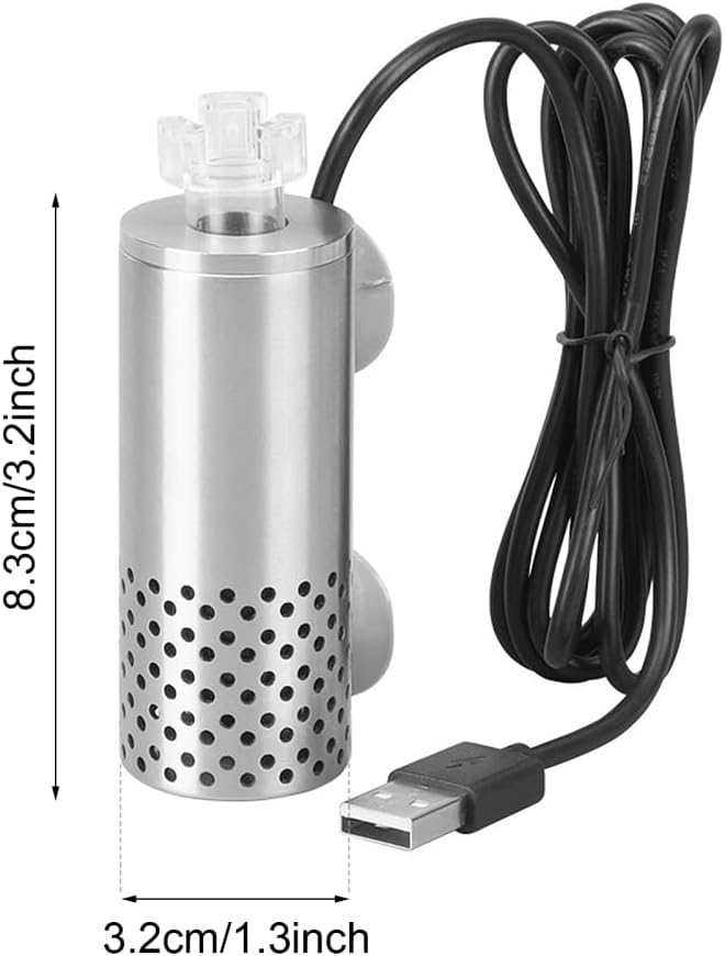 MiOYOOW Mini Aquarium Surface Skimmer, Suction Cup Auto Fish Tank Removal Tool Compact Internal Tank Strainer for Remove Film and Oil from Water