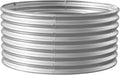 Land Guard 3×3×2ft Galvanized Raised Garden Bed Kit, Round Galvanized Planter Raised Garden Boxes Outdoor, Large Metal Raised Garden Beds for Vegetables, Silver
