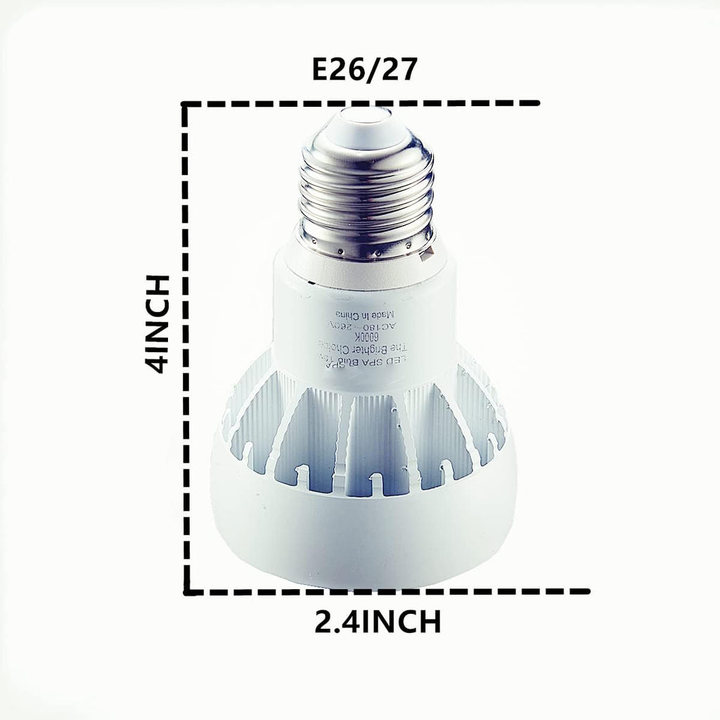 LED Spa Light Bulb15W 1500LM 120V 6000K Daylight White LED Pool Light Bulb, Small Pool SPA Pool Replacement Bulb,Replaces up to 100-300W Traditionnal Bulb