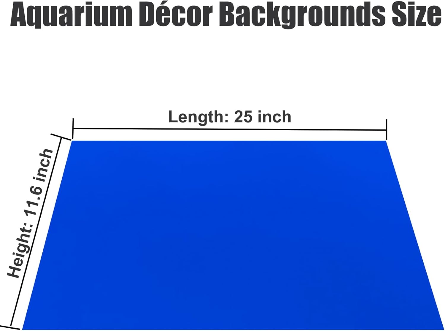 Blue Black Aquarium Background Poster Fish Tank Background Wallpaper Aquarium Backdrop Double-Sided Fish Tank Decorations Paper 12"x 25"