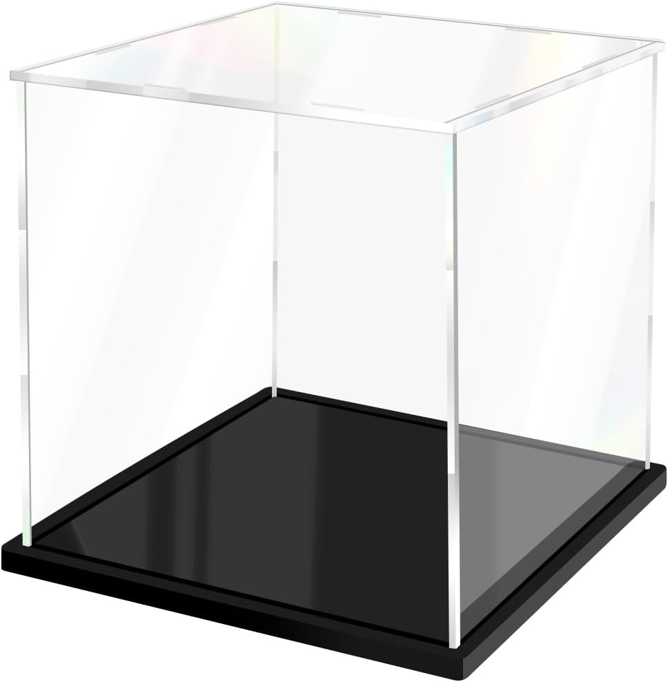 Acrylic Display Case for Collectibles Assemble Clear Acrylic Boxes for Display Thickened Glass Case for Lego Figures Doll Hobby Toys (9x9x9 inch; 23x23x23 cm)