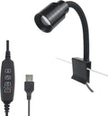 Mini Clip On Aquarium Light Small Dimmable Fish Tank Light USB Spotlight with Timer 3 Light Modes 10-Level Brightness for 1 to 3 Gallon Tanks (Adapter NOT Included)