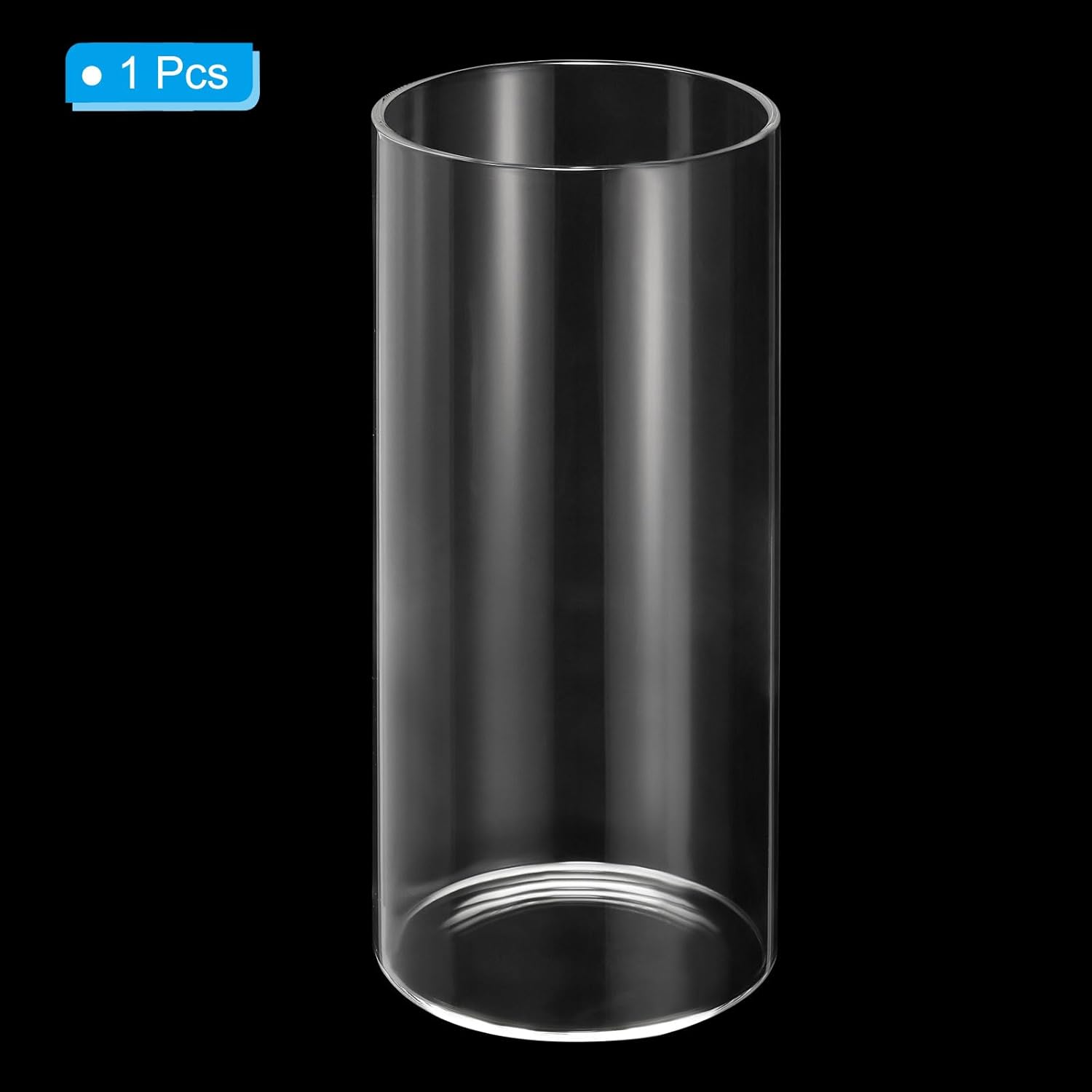 PATIKIL Clear Glass Cylinder Vase, 5.9" Tall and 2.6" Dia Tabletop Flowers Vase Floating Candle Holder Vase for Home Decor Wedding Centerpieces(13.5oz)