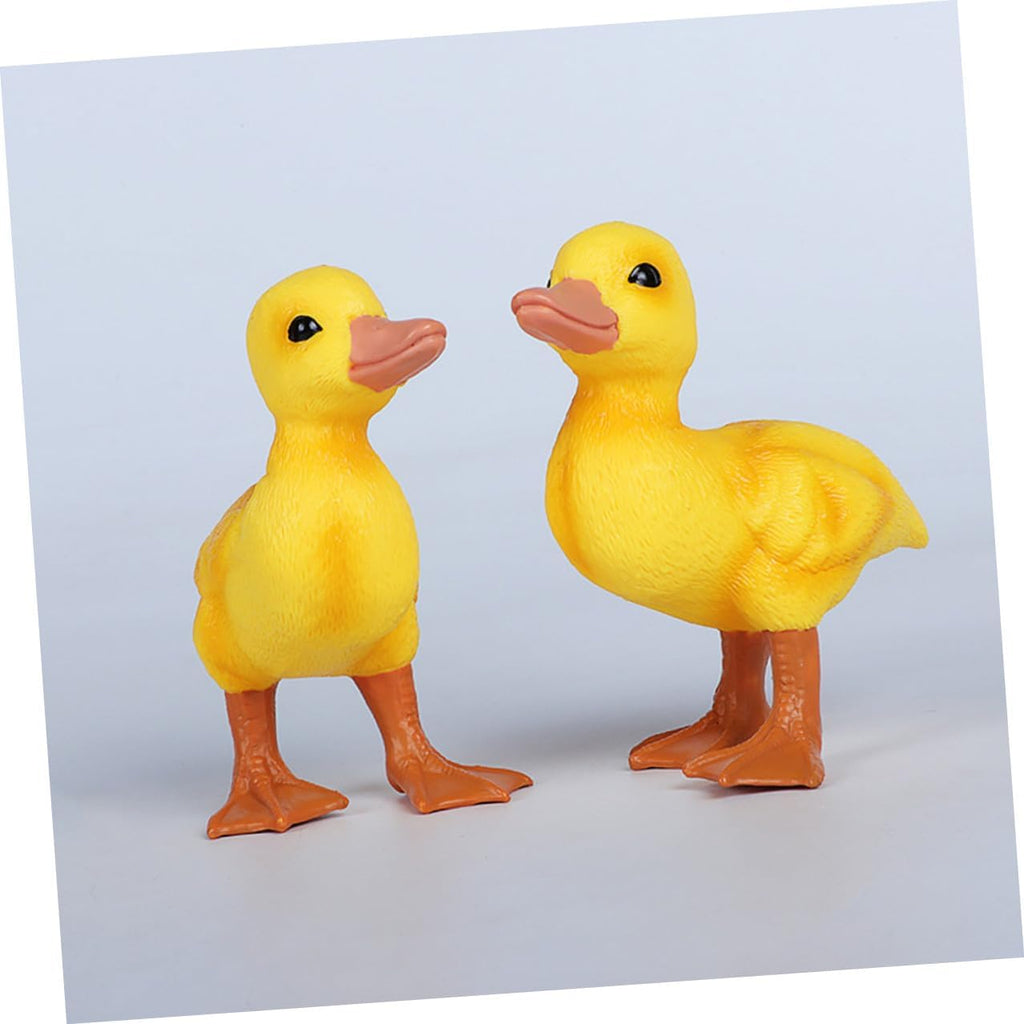 Realistic Yellow Duck Model Plastic Animal Figurine Educational Ornament for Aquarium Decoration and Science Learning