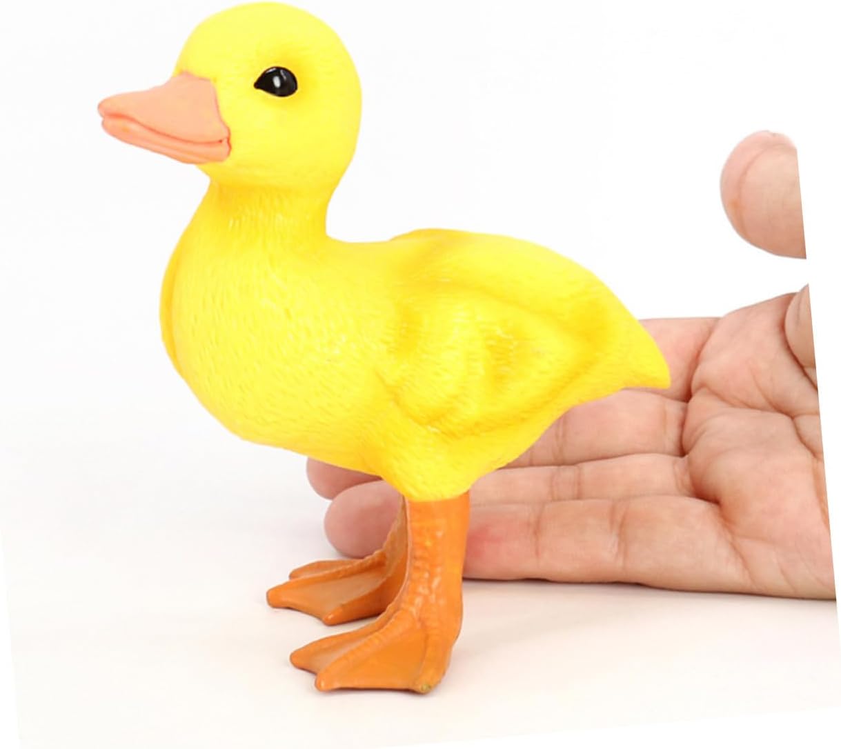 Realistic Yellow Duck Model Plastic Animal Figurine Educational Ornament for Aquarium Decoration and Science Learning