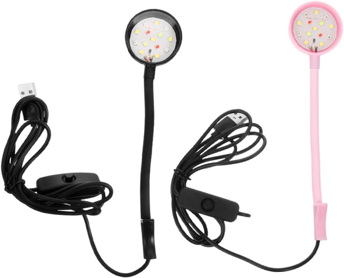 Mipcase 2pcs Aquarium LED Lamp with Rotation USB Powered Fish Tank Light for Household Use Stable Construction Easy Installation Lightweight Aquarium Lighting