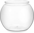 POPETPOP Plastic Fish Bowl : Round Fish Tank Clear Goldfish Bowl Small Desktop Aquarium for Home Office, 8.65X8.65X6.88in