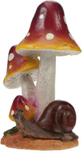 Balacoo Miniature Fairy Garden Mushrooms: Resin Mushroom Snail Figurines - Fairy Garden Decor for Aquarium, Potted Plants, Landscape Crafts