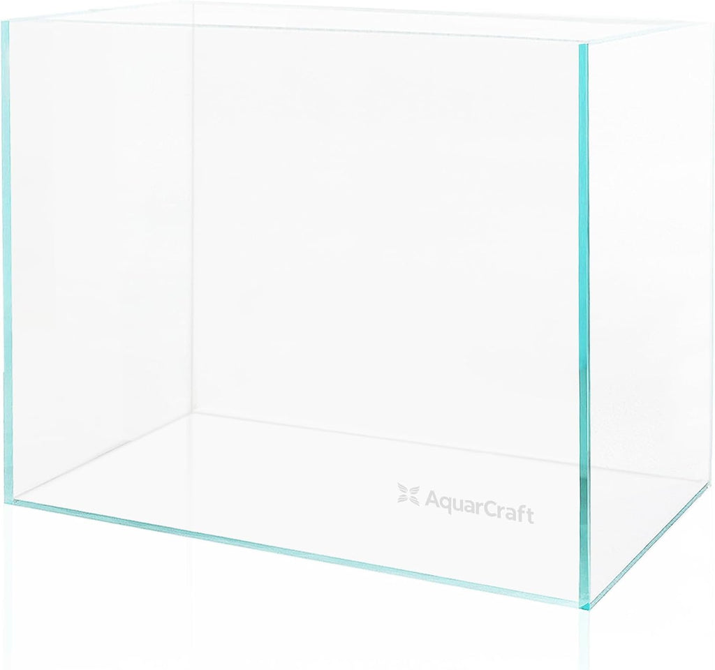 Ultra Clear Glass Fish Tank 3.5 Gallon, 5mm Thickened Rimless Aquarium Tank Low Iron, Nano Aquarium for Betta Gold Fish Shrimp，14.5”L x 5.1”W x 10.6”H