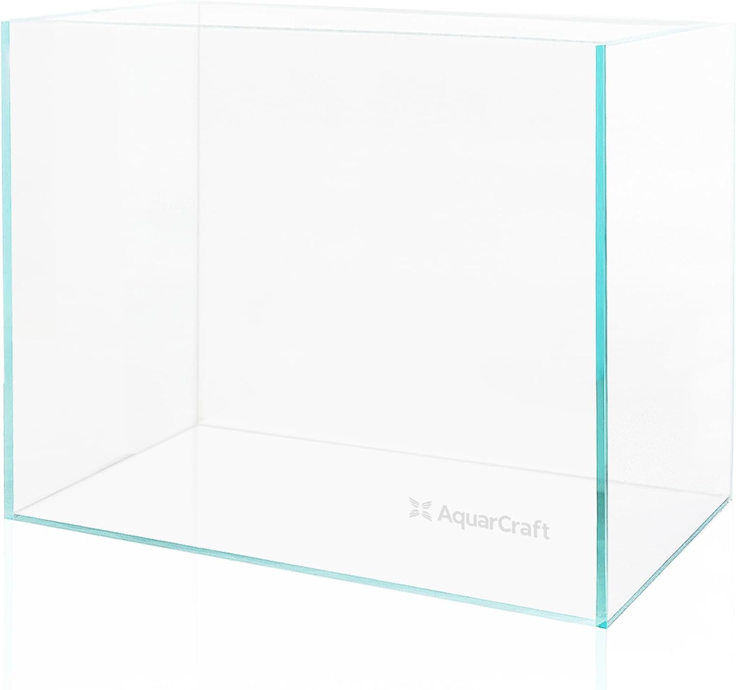 Ultra Clear Glass Fish Tank 3.5 Gallon, 5mm Thickened Rimless Aquarium Tank Low Iron, Nano Aquarium for Betta Gold Fish Shrimp，14.5”L x 5.1”W x 10.6”H