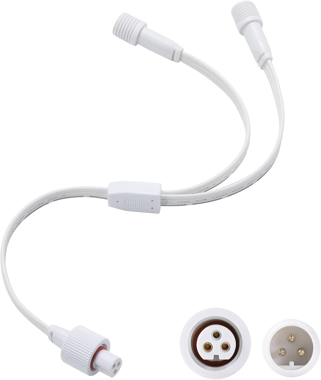 Permanent Outdoor Lights Y-Shaped Extension Cable，IP68 Rated, Compatible with Govee and H705A H705B H705C, H706A H706B H706C Permanent Outdoor Lighting Systems