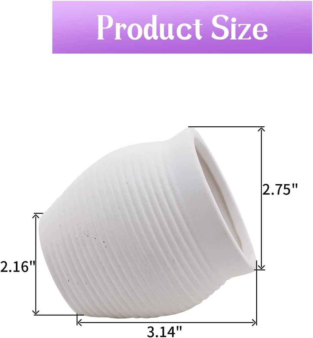 AnRui Ceramic Jar Betta Fish Tank Decor Clay Pot Aquarium Accessories Hideout Cave Decorations Ornaments for Small Fish, Shrimp, Cichlid to Play Hide Breed, Small White