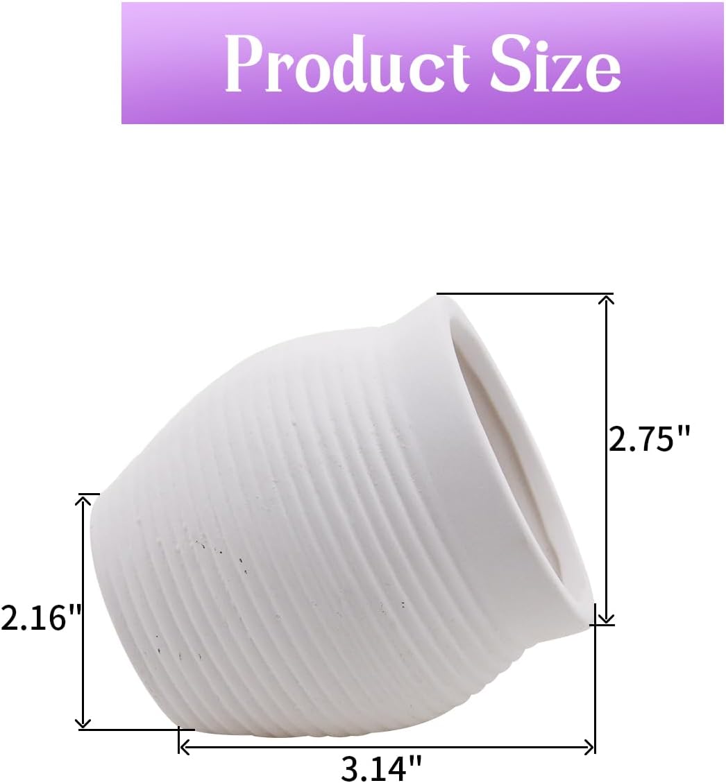 AnRui Ceramic Jar Betta Fish Tank Decor Clay Pot Aquarium Accessories Hideout Cave Decorations Ornaments for Small Fish, Shrimp, Cichlid to Play Hide Breed, Small White