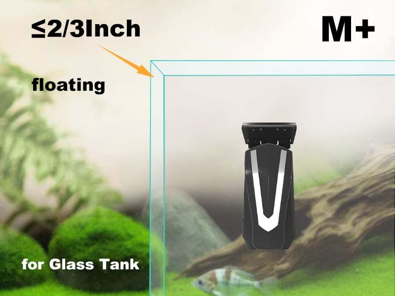 Carefree Fish Aquarium Super Powerful Magnetic Cleaner with 4 Algae Scrapers for Glass Fish Tank Magnet Brush Floating M+(Plus)