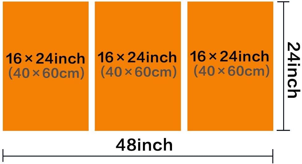TUMOVO Fishing Rod Picture for Living Room Fishing Tackle Wall Art Angling Artwork 3 Panel Brown Canvas Grunge Paintings Giclee Home Modern Decor Framed Ready to Hang Posters and Prints(48”WX24”H)