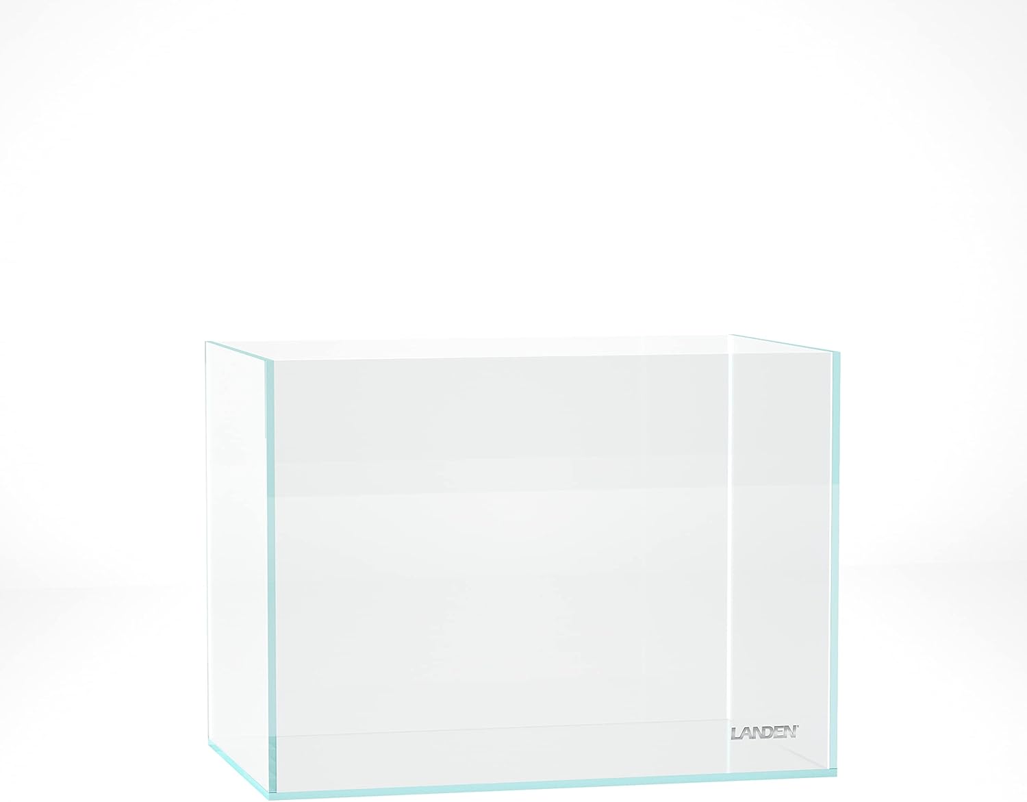LANDEN 36N 5 Gallon Rimless Low Iron Aquarium Tank, 14.2" W × 8.7" D × 10.2" H (36cm x 22cm x 26cm) 5mm Thickness with Black Nano Foam Leveling mat Included