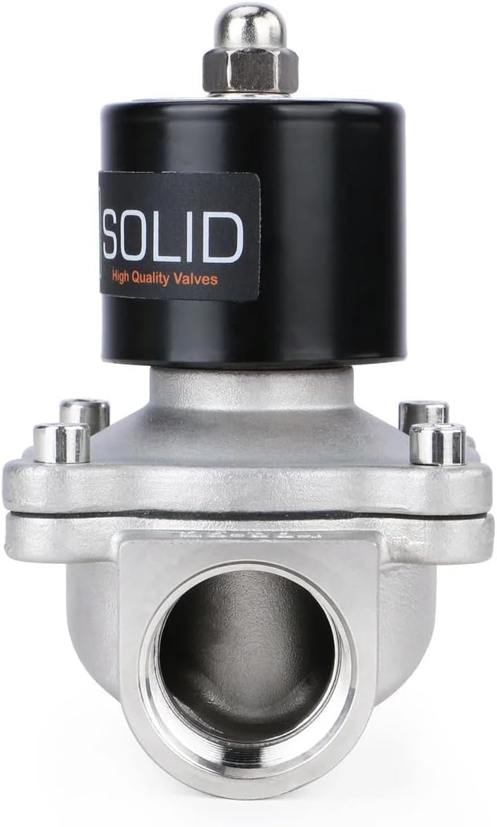 U.S. Solid 1 inch Stainless Steel Electric Solenoid Valve 110VAC Normally Closed Air Water(Pack of 16)