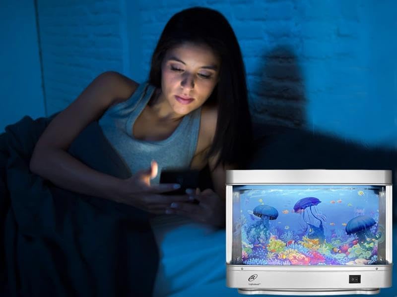 Lightahead Artificial Jellyfish Decorative Sensory Aquarium LED Lamp Virtual Ocean in Motion Night Light Decoration