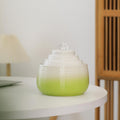 Indoor and Outdoor Fountain Water Feature Fall Ceramic Home Office Decoration mini Tabletop Desktop (Green with Ball S091)
