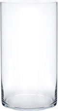 Royal Imports Flower Glass Vase Decorative Centerpiece for Home or Wedding - Cylinder Shape, 12" Tall, 6" Opening, Clear
