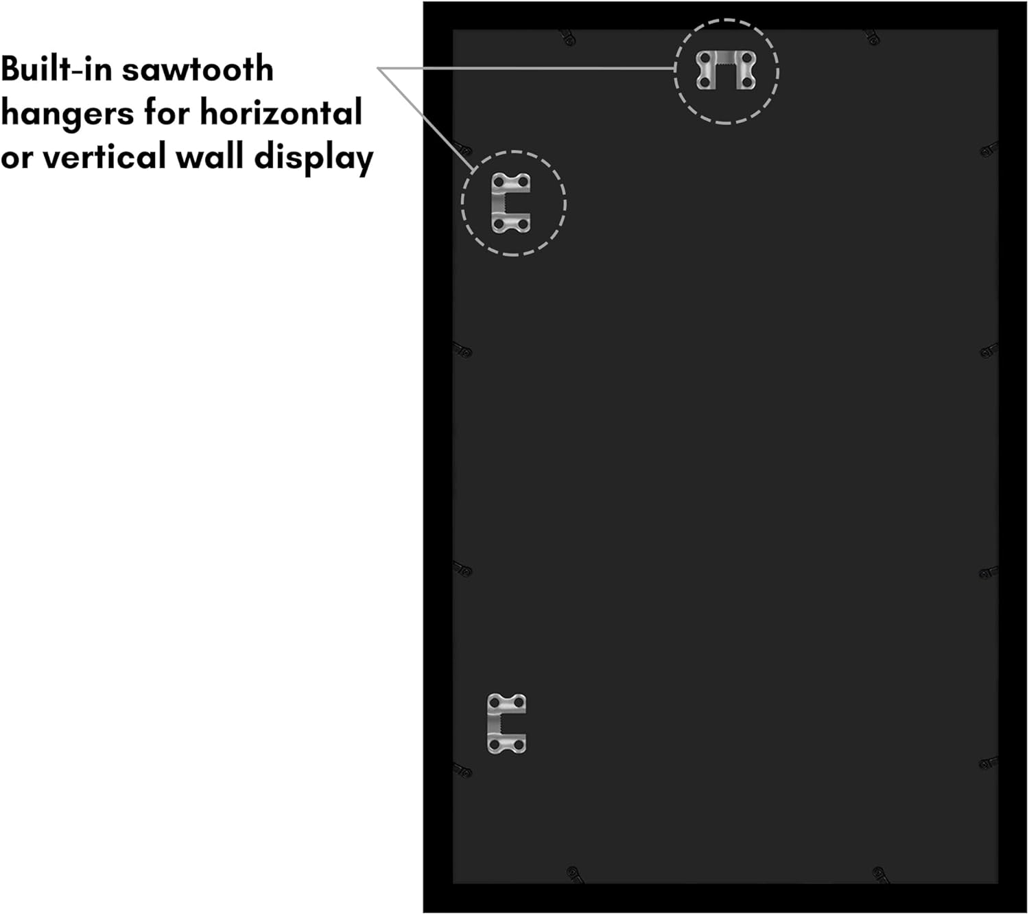 Americanflat 14x22 Picture Frame with Polished Plexiglass - Black Picture Frame - Wide Photo Frames Made of Engineered Wood for Vertical or Horizontal Wall Display - Epic Collection - Black