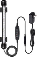 VARMHUS Submersible LED Aquarium Light,Fish Tank Light with Timer Auto On/Off Dimming Function,3 Light Modes Dimmable White-Blue,10 Brightness Levels Optional&3 Levels of timed Loop Function 7.5''