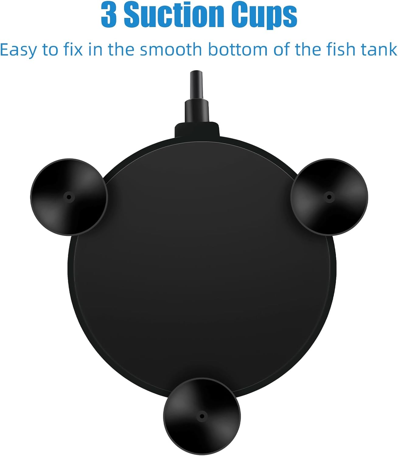 AQUANEAT Aquarium Air Stone Disc 4 inch, Aerator Bubble Diffuser, Air Pump Accessories Airstones for Aquariums, Fish Tanks,Hydroponics,and Ponds