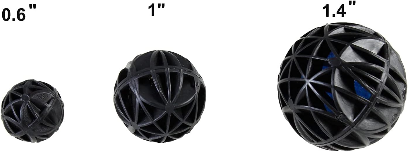 AQUANEAT Aquarium 0.6" Bio Balls 100pcs for Fish Tank Pond Canister Filter Media