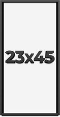23x45 Shadow Box Frame Black | 1 Inch Deep Solid Wood Shadowbox Display Frame | UV Resistant Acrylic Plexiglass, Acid Free Backing, and Hanging Hardware | Dugan Picture Frame Style
