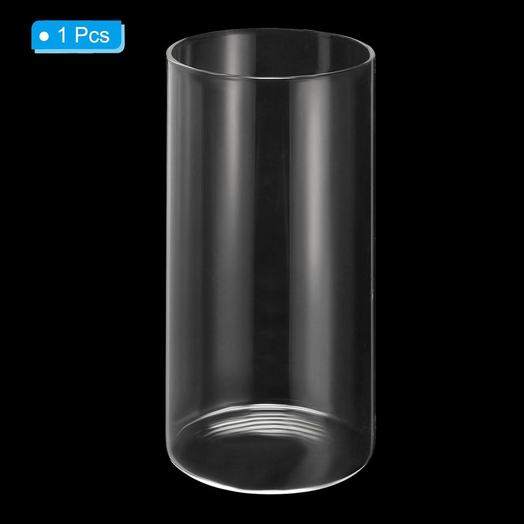 PATIKIL Clear Glass Cylinder Vase, 7.1" Tall and 3.3" Dia, 900 mL Capacity, Tabletop Flowers Vase, Floating Candle Holder, Wedding Centerpieces
