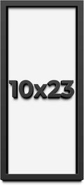 10x23 Shadow Box Frame Black | 1 Inch Deep Solid Wood Shadowbox Display Frame | UV Resistant Acrylic Plexiglass, Acid Free Backing, and Hanging Hardware | Dugan Picture Frame Style