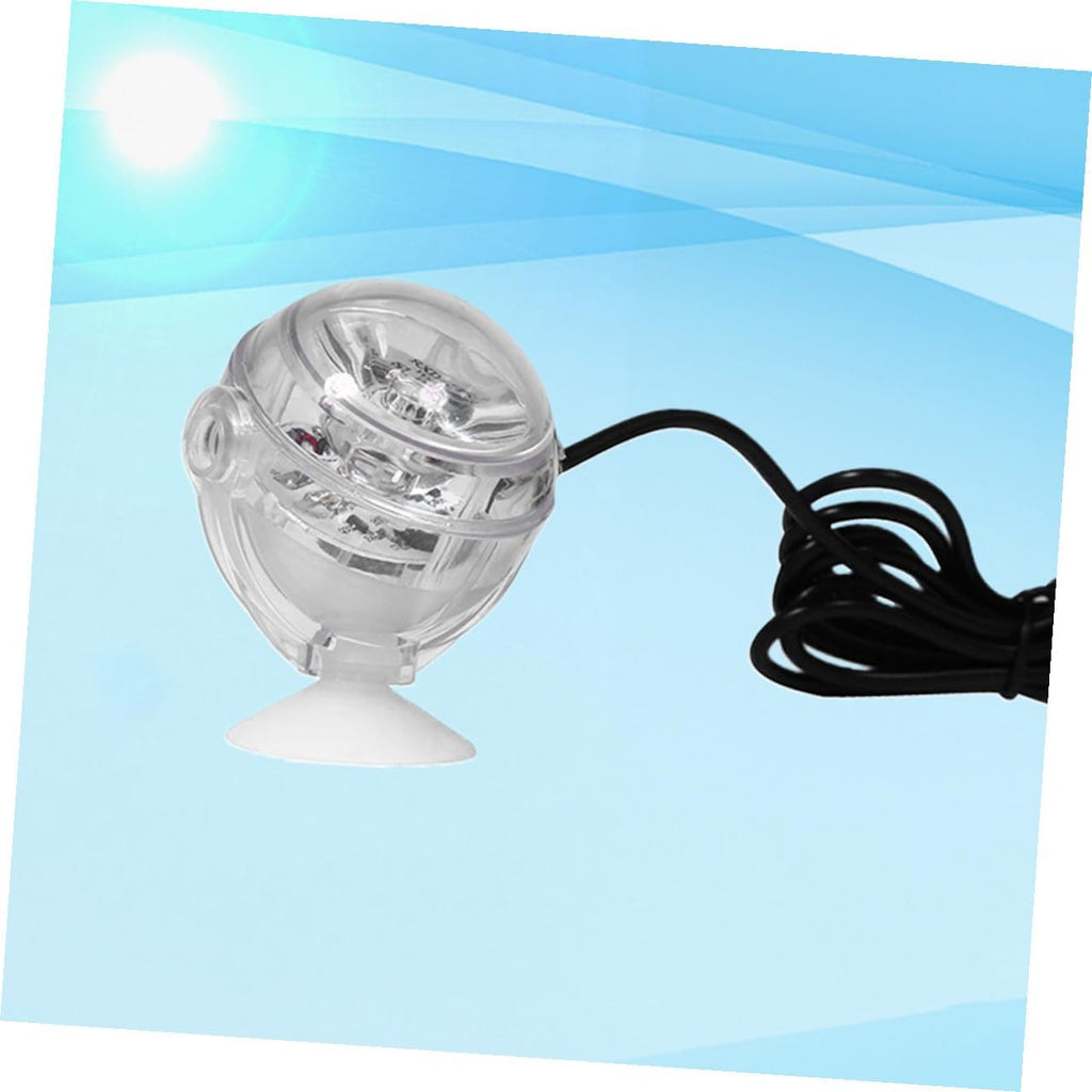 Generic Submersible Aquarium LED Spotlight with Convex Lens and Suction Cup Decorative Fish Tank Light for Fresh and Sea Water Color Changing LED Lamp US Plug