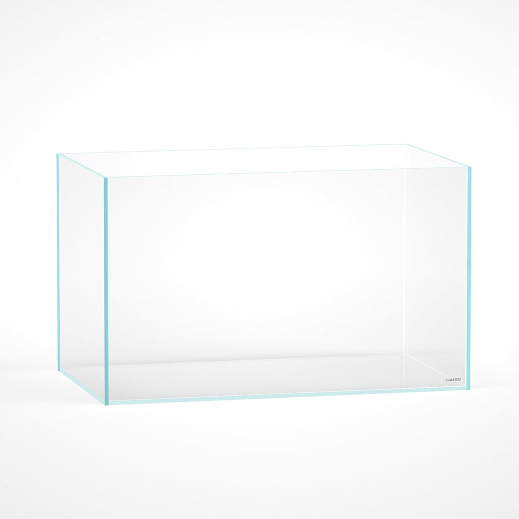 LANDEN 75H 37 Gallon Rimless Low Iron Aquarium Tank, W29.5×D17.7×H17.7 in(75x45x45cm) 8mm Thickness with Black Nano Foam Leveling mat Included