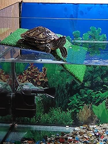 HIERYAN Turtle Basking Platform, Tortoise Ramp Reptile Tank Ladder Resting Terrace, Tortoise Ramp Reptile Ladder Resting Terrace Fish Tank Aquarium Turtle Dock Floating Décor