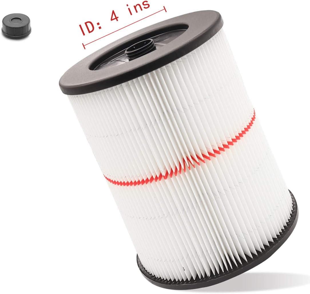 17816 Filter for Craftsman Shop Vac Air Filter, Replacement for Craftsman Wet Dry Vac Filter for Craftsman 9-17816 Vacuum Filter 5 6 8 12 16 Gallon and Larger Vacuum Cleaner 2 Pack