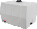RomoTech 82123929 Horizontal Square Reservoir Water Tank, 100 gallon, Made in USA, Natural Poly Tank For Non-Flammable Liquids, UV-Resistant, Ideal for Agricultural Use, RV Water Storage