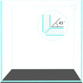 Fzone 7 Gal Rimless Low Iron Fish Tank Nova Clear Ultra-White 45° Mitered Edges Translucent Glass Anata Series Aquarium w/Black Foam Leveling Mat(S30C)