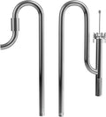 FZONE Aquarium Stainless Steel Skimmer Lily Pipes Inflow and Outflow with Spin Skimmer and Adjustable Rod for Aquarium Filter 5/8''(16/22mm) Tubing