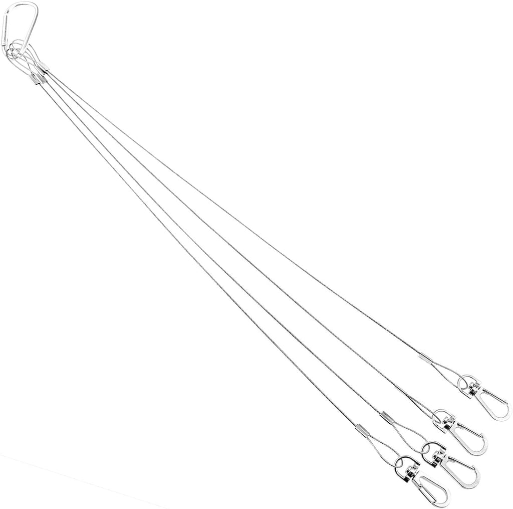 304 Stainless Steel Plant Hanger 35.5 cm Adjustable Steel Wire for LED Plant Growth Lamps Aquarium Fish Tank Lamps Indoor Plant Suspension Racks (Heavy-Duty Lamp Racks) 1PCS