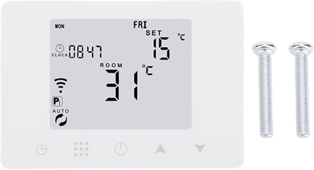 Smart Temperature Controller, WiFi APP Control Digital Display Thermostat with Wall Mounted Design, for Home Office Hotel