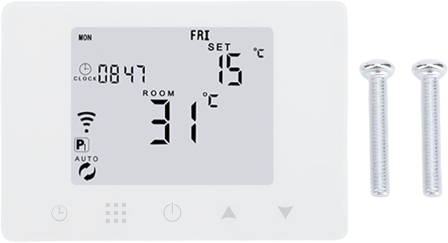 Smart Temperature Controller, WiFi APP Control Digital Display Thermostat with Wall Mounted Design, for Home Office Hotel
