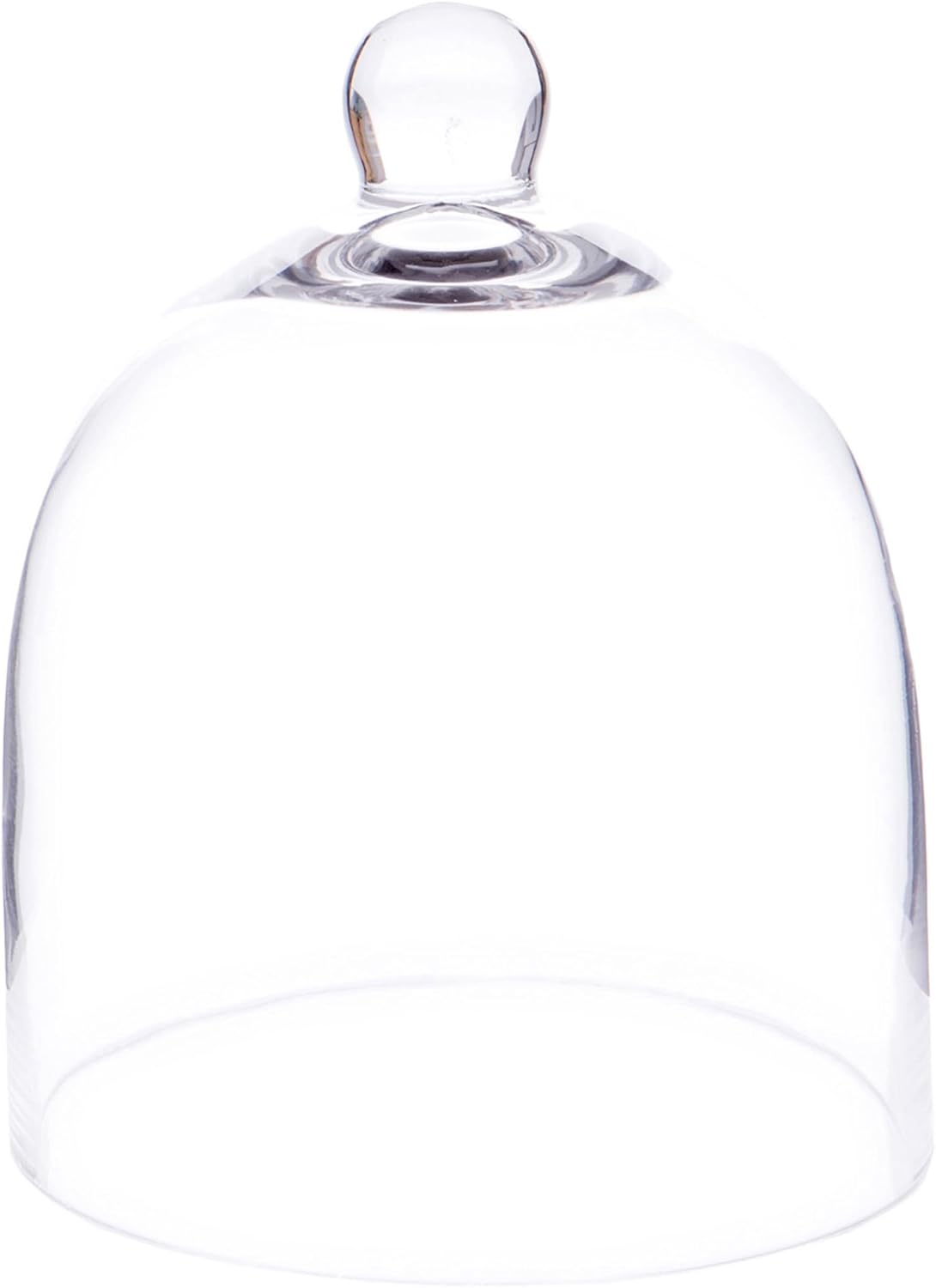 Plymor 6" x 7" Bell Jar Glass Display Dome Cloche (Small - Interior Size 5.75 inch x 5.75 inch)