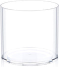 Flower Clear Plastic Vase Centerpiece for Home, Wedding Party, Clear Cylinder Wide Vase for Flowers, Decorative Wide Mouth Vase for Decor, Centerpieces, 6” × 6" Opening Round (Not Glass)