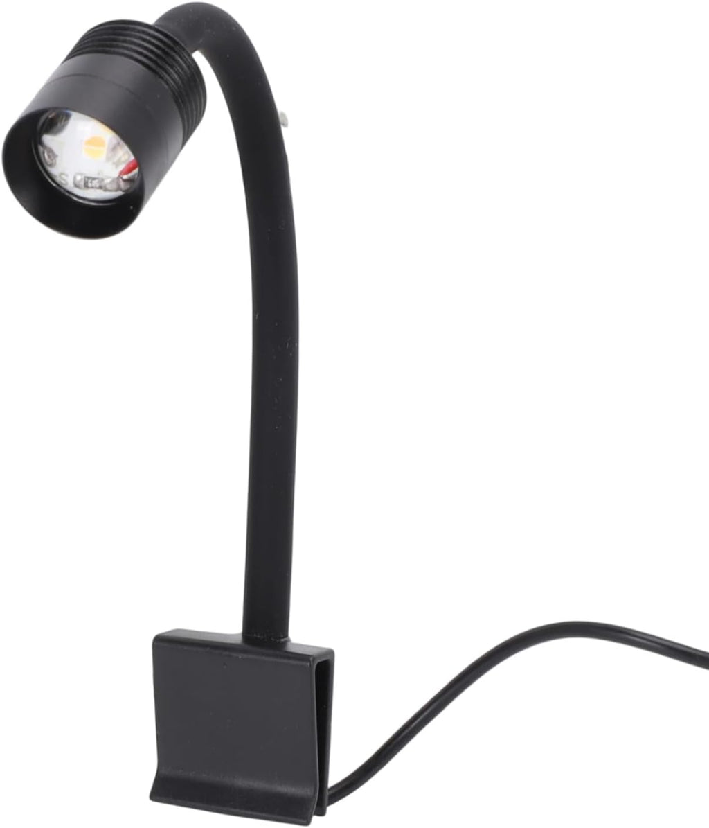 Zerodis LED Aquarium Light Aquarium Lights for Open Fish 3 Color Lighting Adjustable Indoor LED Mini Clamp/Holder Lamp IP65 Waterproofing 360° Rotatable Clamp Arm Lamp