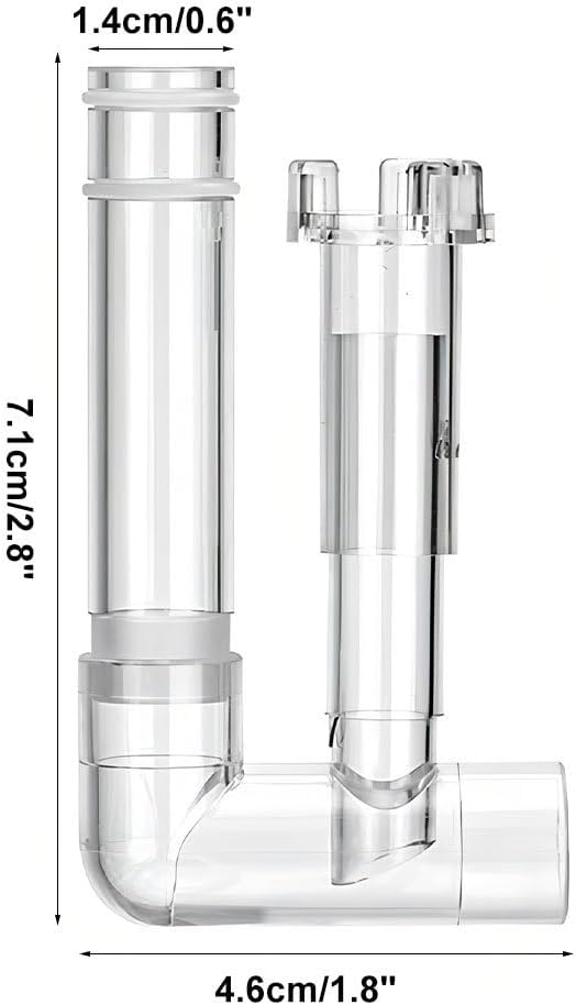MiOYOOW Aquarium Surface Skimmer, Hanging Aquarium Oil Film Remover, Fish Tank Pipe Inflow/Outflow Filter Accessory for Aquarium Fish Plant Tank